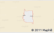 Classic Style 3D Map of ZIP code 74601, single color outside