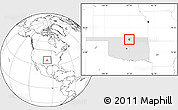 Blank Location Map of ZIP code 74601, highlighted state