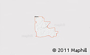 Silver Style 3D Map of ZIP code 74604, single color outside