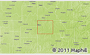 Physical 3D Map of ZIP code 74630