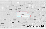 Silver Style 3D Map of ZIP code 74632