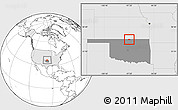 Blank Location Map of ZIP code 74632, highlighted country, highlighted state