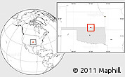 Blank Location Map of ZIP code 74632, highlighted state