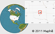 Satellite Location Map of ZIP code 74632, highlighted country, highlighted county