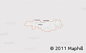 Silver Style 3D Map of ZIP code 74633, single color outside