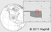 Blank Location Map of ZIP code 74633, highlighted country, highlighted state