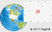 Physical Location Map of ZIP code 74633, highlighted country, highlighted county