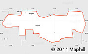 Silver Style Simple Map of ZIP code 74633