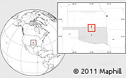 Blank Location Map of ZIP code 74636, highlighted state