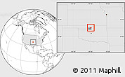 Blank Location Map of ZIP code 74640, highlighted country, highlighted county