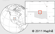 Blank Location Map of ZIP code 74640, highlighted state