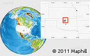 Physical Location Map of ZIP code 74640, highlighted country, highlighted county