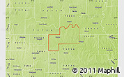 Physical Map of ZIP code 74640