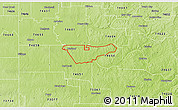 Physical 3D Map of ZIP code 74644