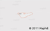 Silver Style 3D Map of ZIP code 74644, single color outside