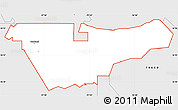 Silver Style Simple Map of ZIP code 74644