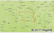 Physical 3D Map of ZIP code 74647