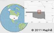 Savanna Style Location Map of ZIP code 74647, highlighted country, highlighted state