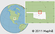 Savanna Style Location Map of ZIP code 74647, highlighted state