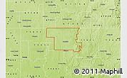 Physical Map of ZIP code 74647
