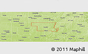 Physical Panoramic Map of ZIP code 74647