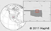 Blank Location Map of ZIP code 74650, highlighted country, highlighted state