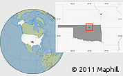 Savanna Style Location Map of ZIP code 74650, highlighted country, highlighted state, hill shading
