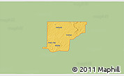 Savanna Style 3D Map of ZIP code 74652, single color outside