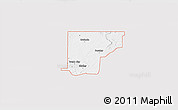 Silver Style 3D Map of ZIP code 74652, single color outside