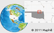 Physical Location Map of ZIP code 74652, highlighted country, highlighted state