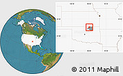 Satellite Location Map of ZIP code 74652, highlighted country, highlighted county