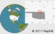 Satellite Location Map of ZIP code 74652, highlighted country, highlighted state