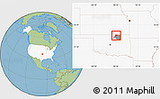 Savanna Style Location Map of ZIP code 74652, highlighted country, highlighted county