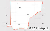 Classic Style Simple Map of ZIP code 74652, cropped outside