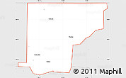 Silver Style Simple Map of ZIP code 74652