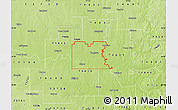 Physical Map of ZIP code 74653
