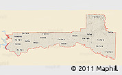 Classic Style 3D Map of ZIP codes starting with 747, single color outside