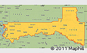 Savanna Style Simple Map of ZIP codes starting with 747