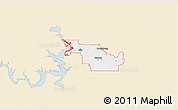 Classic Style 3D Map of ZIP code 74701, single color outside