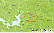 Physical 3D Map of ZIP code 74701