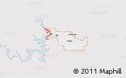 Silver Style 3D Map of ZIP code 74701, single color outside