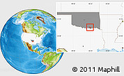 Physical Location Map of ZIP code 74701, highlighted country, highlighted state