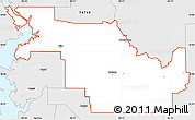 Silver Style Simple Map of ZIP code 74701