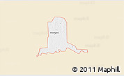 Classic Style 3D Map of ZIP code 74723, single color outside