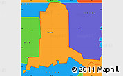Political Simple Map of ZIP code 74723