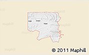 Classic Style 3D Map of ZIP code 74724, single color outside