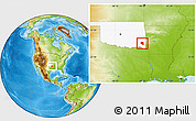 Physical Location Map of ZIP code 74724, highlighted state