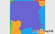 Political Simple Map of ZIP code 74724