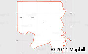Silver Style Simple Map of ZIP code 74724, cropped outside