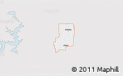 Silver Style 3D Map of ZIP code 74726, single color outside